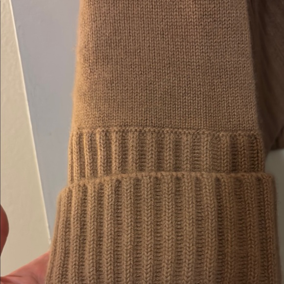 Marina Luna Tan Shrug with Shawl Collar - 100% Cashmere - Size L - Picture 4 of 7